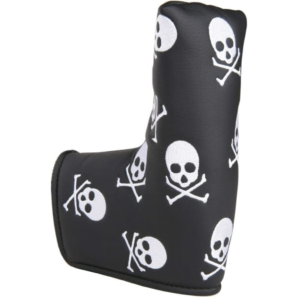 Galaxy Cover Skull Bone Design Passar alla märken Golfputters (svart)