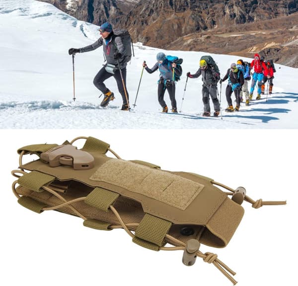 Vandflaskepose til cykel, justerbar, til vandreture og camping, khaki
