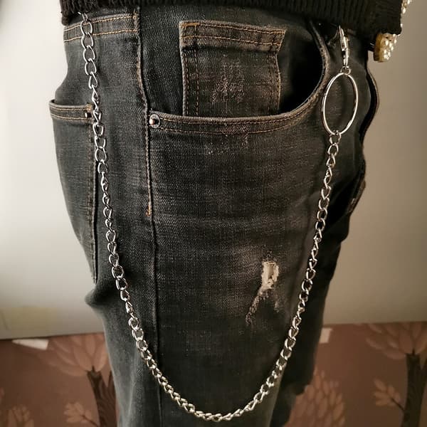 1/2/3 lager lång metall bälteskedja Rock Punk Hook byxor_yux A3