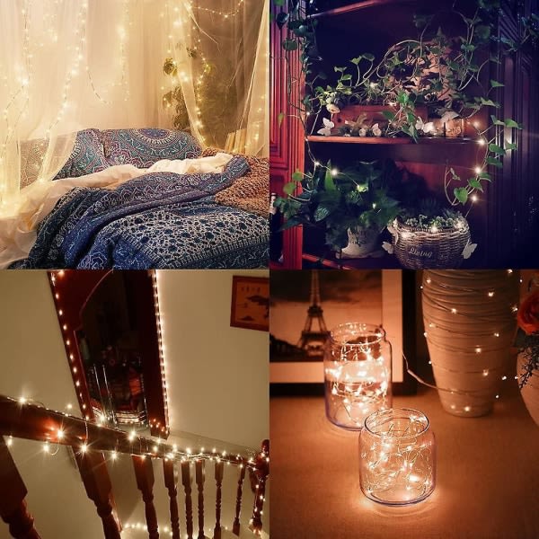 6 kpl Fairy String Lights 7,2Ft 20 Led Powered Lights