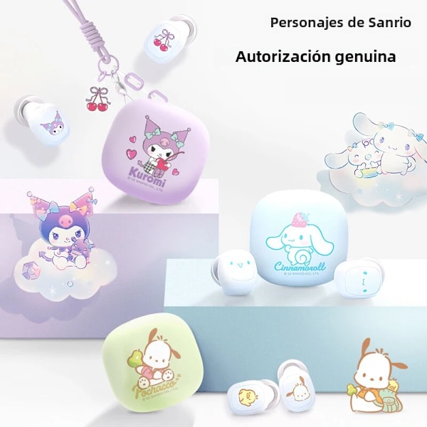 Sanrio Kuromi CNJS-0100 Langattomat Bluetooth-kuulokkeet Kosketusohjaus Urheilu Melunvaimennus Sugar Mouse Head My Melody