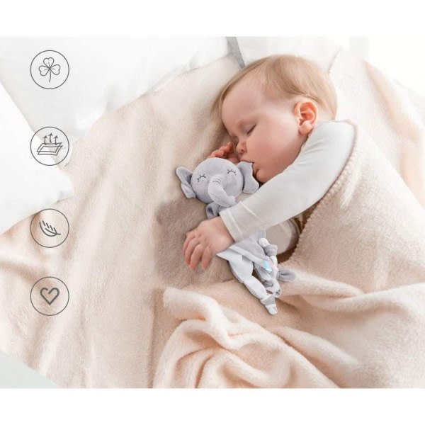 Baby Comfort Blanket Elephant Snuggle Filt til nyfödda