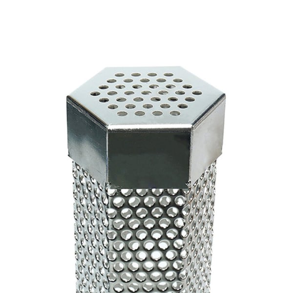 Pelletsrökrör, 6\" längd hexagonform perforerad BBQ-rökgenerator