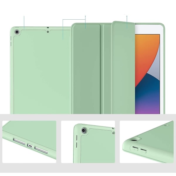 Galaxy iPad 10,2 tum, pennhållare, case, mjuk TPU-baksida, himmelsblå Blå
