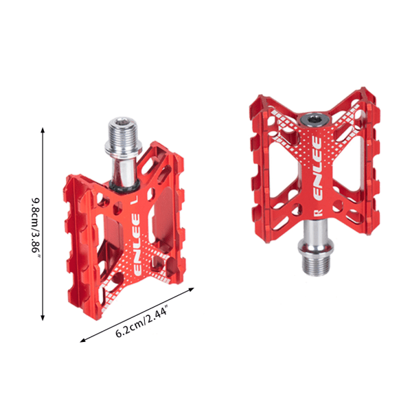 Sykkelpedal Universal Terrengsykkel Aluminiumlegering Palin Pedal Bredt Kulelager Ridepedal Sølv