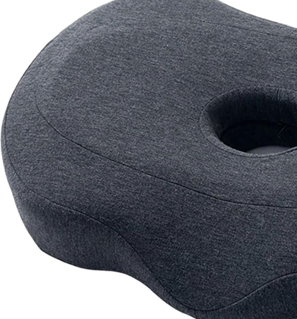 Öronpiercingkudde, minneskum med öronhålsdesign, tvättbart överdrag, nackstöd för sidosovare, mörkgrå