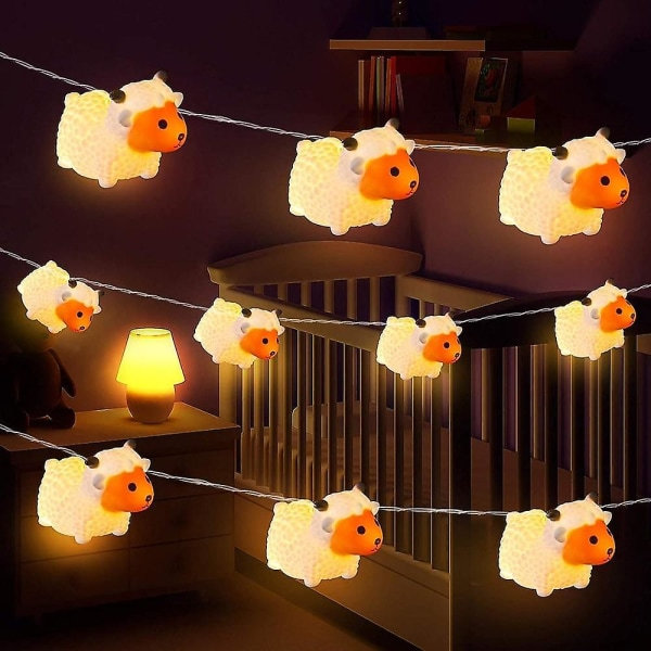 Sød And Får Hippo LED Feelygter 1,5m 10 LED'er Indendørs Udendørs