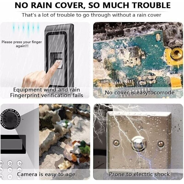 Dørklokke Cover, Vandtæt Metal Cover Trådløs Dørklokke til Videokamera, Knapklokke, Trådløs Ring Dørklokke, af DEBUNS