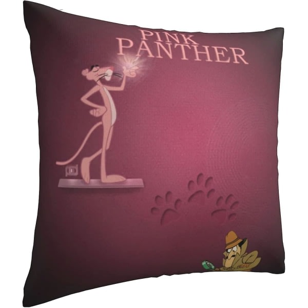 Pink Panther Bløde Pudebetræk 45 x 45 cm Firkantede Pudebetræk Komfortable Dekorative Pudebetræk Luksuriøse Pudebetræk til Sofa Soveværelse med Inv