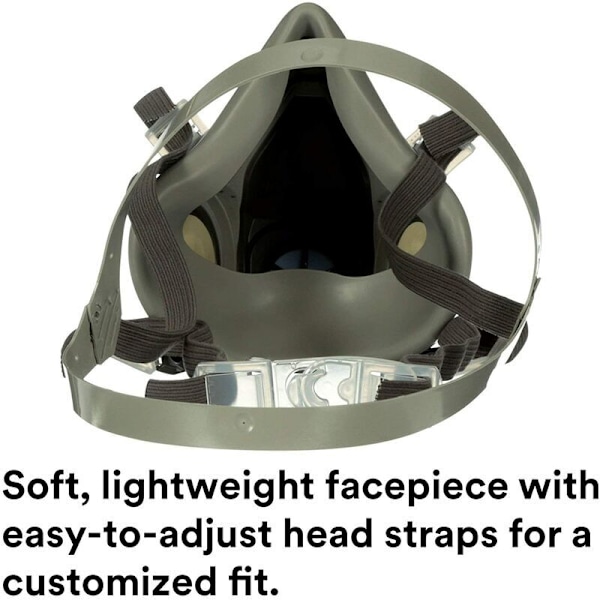 3M 6200 Klassisk Återanvändbar Halvmask, EN Säkerhetscertifierad, DEBUNS