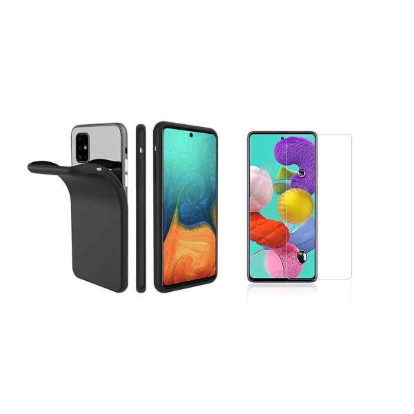 TG Mat Behandlet Tunt Skal & Skærmskydd Samsung Galaxy A71 Sort