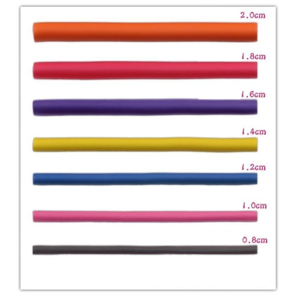 TG 30 stk. Fleksible Lokketænger Twist Foam Hårruller Bløde 9,4*0,5Inch