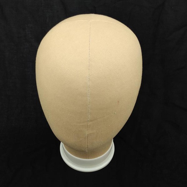TG Canvas Block Head Manequin Head for at lave peruker Hattar Styling Khaki 56cm