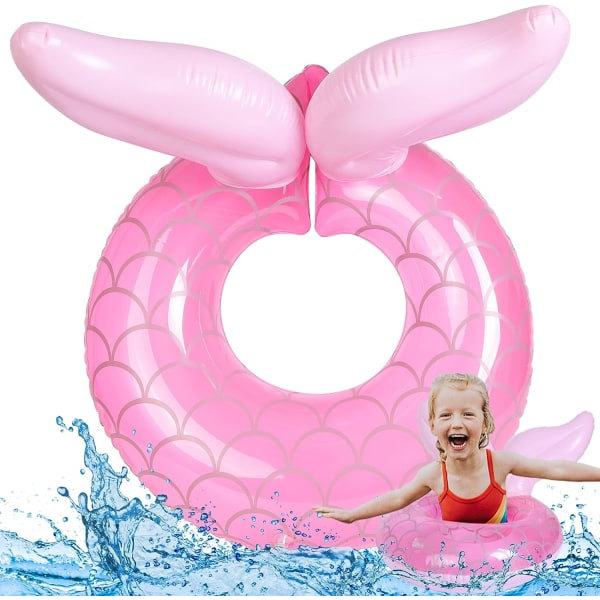 Baby Simring Flyde, Oppustelig Baby Simring Flyde Pool Flyde til Børn Småbørn, Oppustelig Simring Midje Flyde Ringe (Rosa)