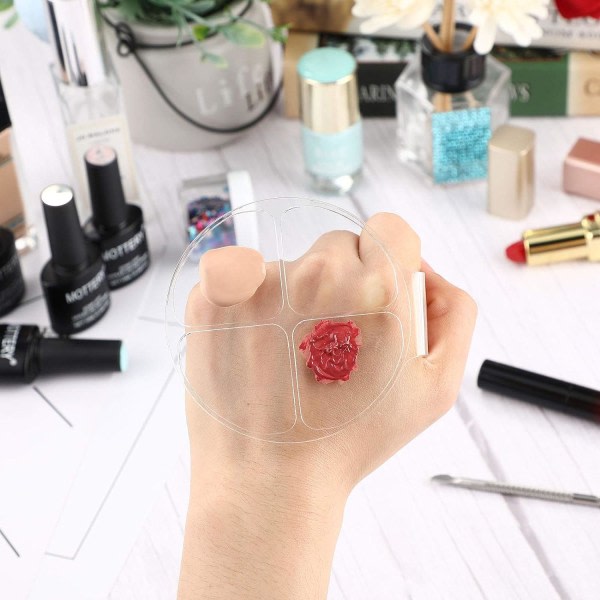 Galaxy 2 delar Handsmink Blandningspalett Makeup Handhållen palett Nail Art Manikyr Palett Klar