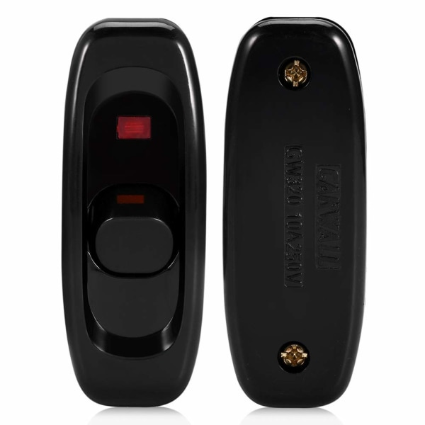 5-pakkikytkin - AC 250V 10A Inline On/Off (musta)