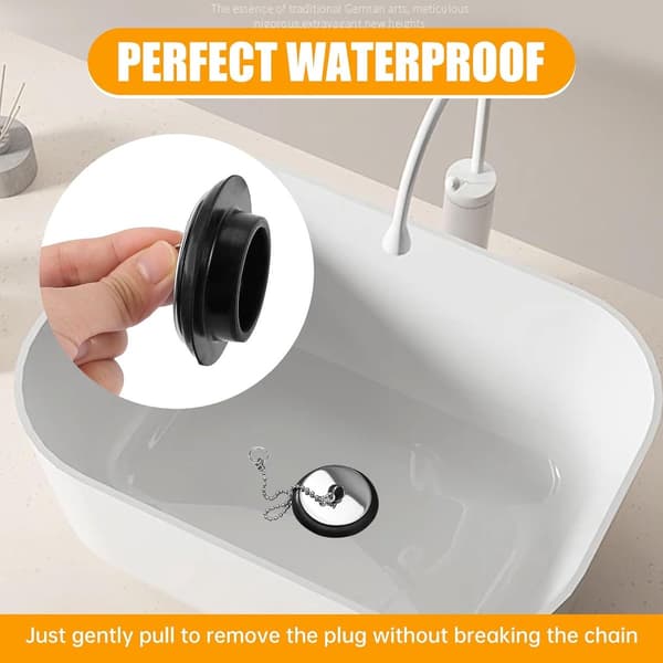 Stykker Afløbspropper, Universal Ventilpropper, Diameter 45-43 mm Badekarprop, Propkæde, Vaskeprop Lås, med 40 cm Propkæde, til Vask, Håndvask