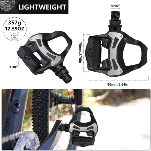 Vejcykelpedaler, sæt til SPD Clipless Pedaler
