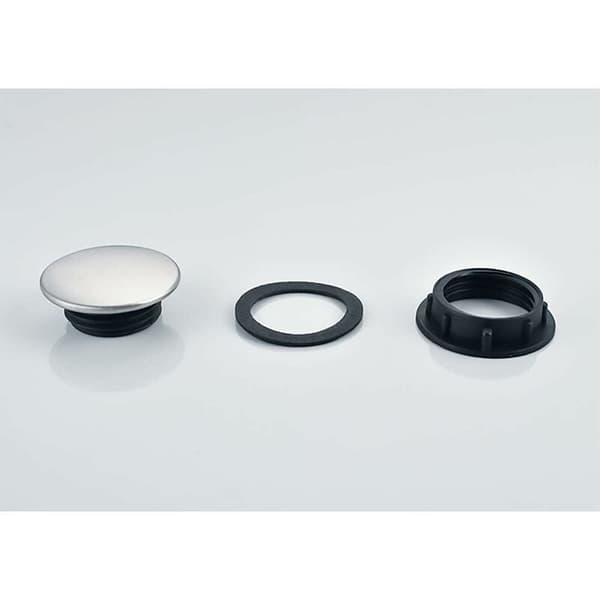 2-pack Diskbänkslock för Diskbänk, Kranhål, Badrumskranhålslock, Överloppsskydd i Rostfritt Stål (35mm), D