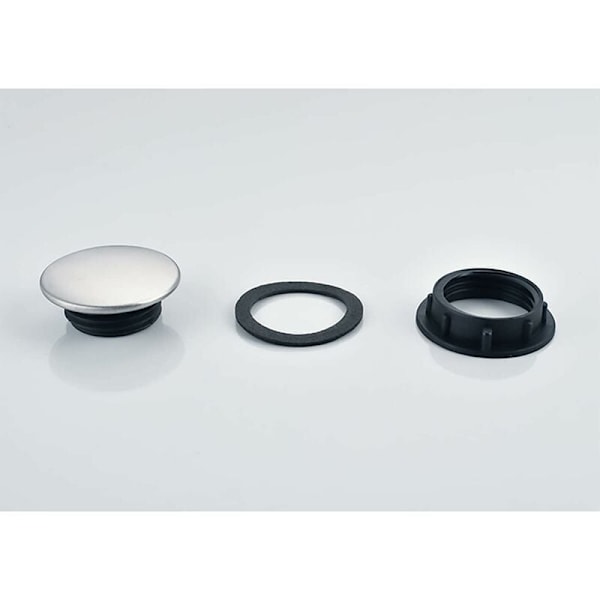2 Pakk Kjøkkenvask Hull Deksel for Kjøkkenvask, Kranhull, Baderomskran Hull Deksel, Rustfritt Stål Vask Overløpsdeksler (35mm), D