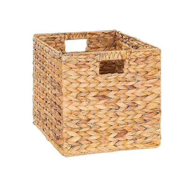 1-pack vattenhyacint förvaringskub för sovrumsorganisation 30 x 30 cm_yux