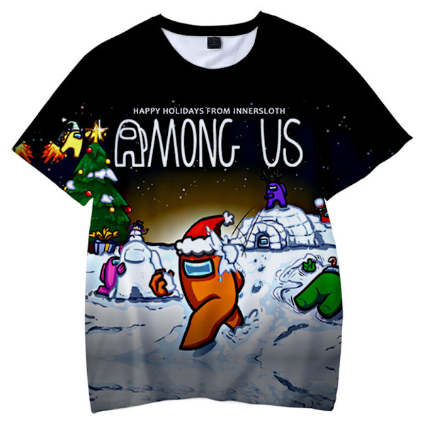 Barn Among Us 3D-T-shirt Toppar Pojkar Flickor Tonåring T-shirt D 120cm D
