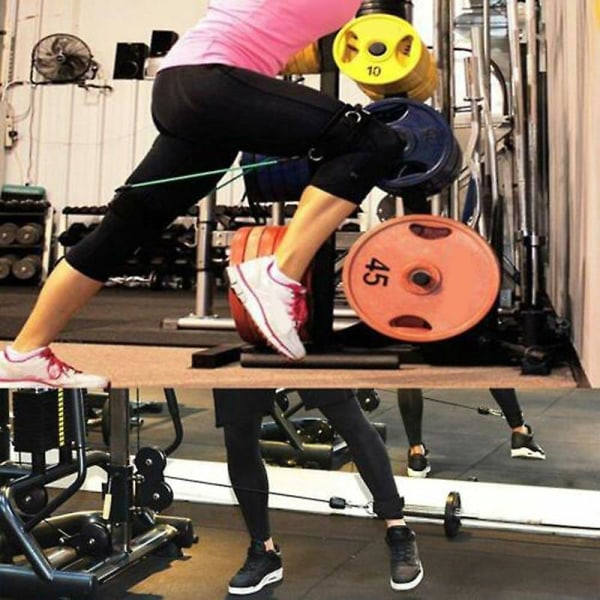 1 par Läder Neopren Vadderade Fitness Ben Manschetter Styrketräningsremmar