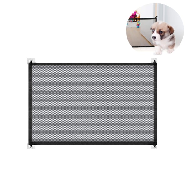 Magic Gate For Dogs, Mesh Screen Gate Vikbar trappgrind