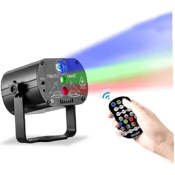 UV LED-projektor Festlys USB Lampe RGB DJ Projektorlys Disco Fjernbetjening Belysning til Lumiere Scene Have Stue