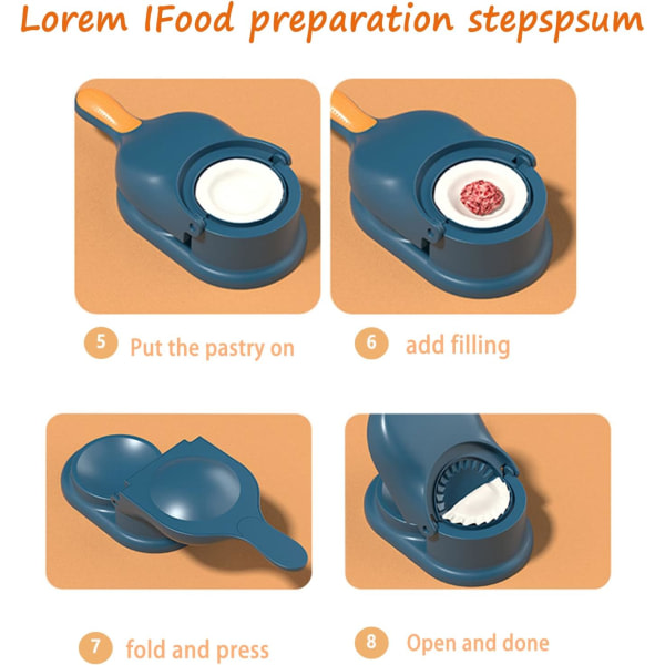 (Blå) 2 i 1 form, köksmaskin för att göra ravioli, d