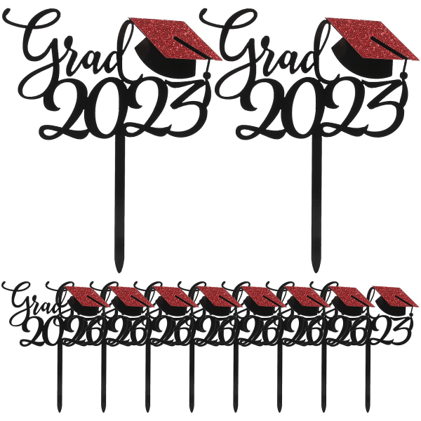 10 st Grattis Graduation Cupcake Dekoration Dessert Picks Graduation Cake Supplies12x10cm 12x10cm