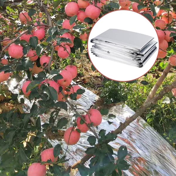 6-pack högreflekterande silver Mylar-ark 210 x 160 cm, 95 % reflekterande polyesterfilm för växtodling, nödsituationer, camping och överlevnad