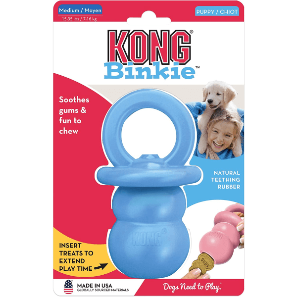 KONG - Valp Binkie - Myk tanningsgummi, godisdispenserende hundleke
