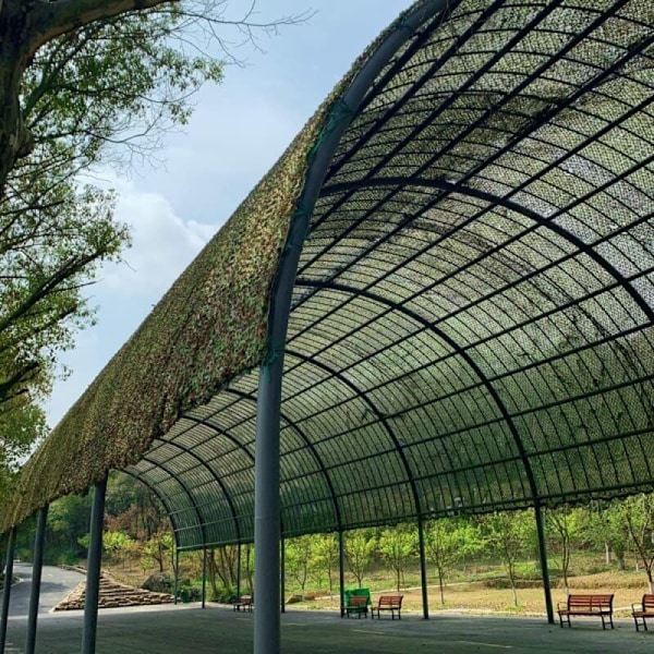 Grönt kamouflagenät, rektangulärt solskydd, kamouflagedesign, 3 x 4 m