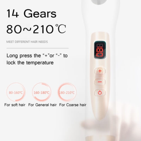 TG 9-32MM Keramisk Hårrullare LED Curling Wand Salon Tong Styler EU-kontakt 9MM