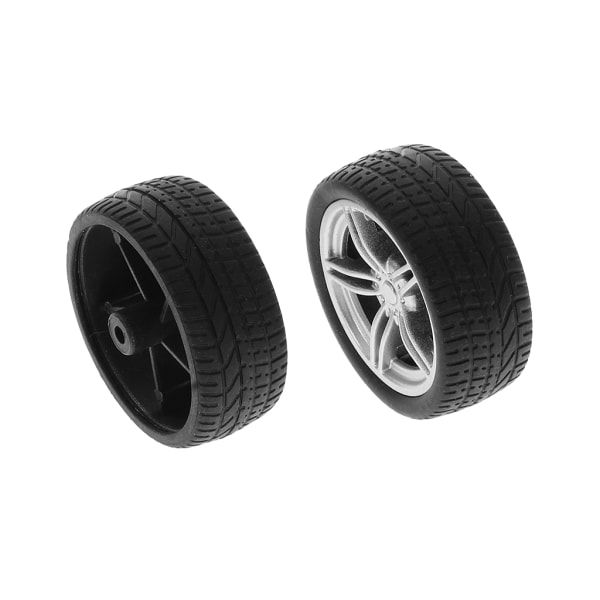 4 stk Simulerings Gummi Dæk Hjul Legetøj Model DIY RC Reservedele