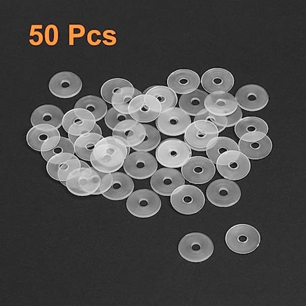 Nylon 2/1-3 tuuman paksuus Tiivistepaketti hana- ja vesiletkuille, kirkas, 50 kpl