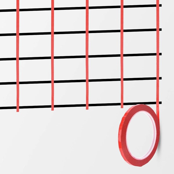 Whiteboard-teip, grafisk kartteip, selvklebende, diverse 5 Co