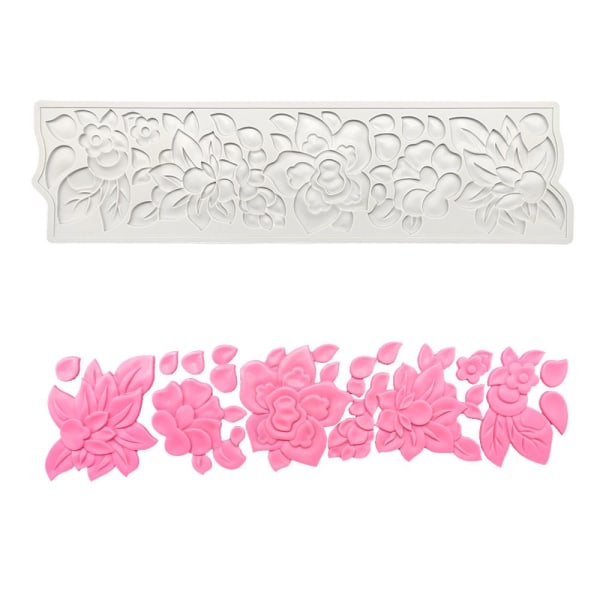 Fondantkage Spetsmåtte Form 3D-gravering 22