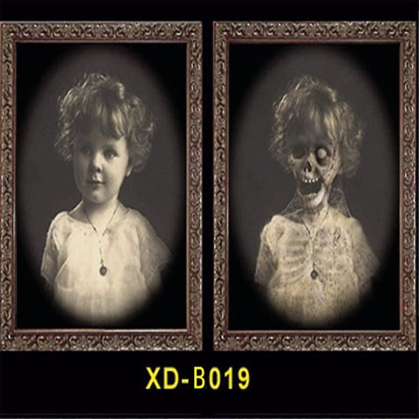 Halloween jul julklappar dekoration bar spökhus dekoration rekvisita 3d mänskligt spöke ansikte förändras (38x25cmb041)