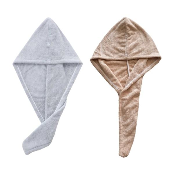 TG Mikrofiber Hårhåndklædepakke, Sæt med 2 Hurtigtørrende Superabsorberende
