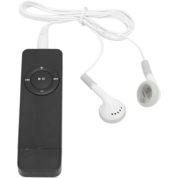 (Sort) MP3-afspiller, 64 GB bærbar tabsfrit digital musik MP3-afspiller