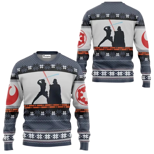 Julemand Darth Vader Grim Jultrøje Star Wars The Mandalorian Mænd Trøje Tøj Efterår Vinter Kvinder Sweatshirt stil 3 style 3 5XL