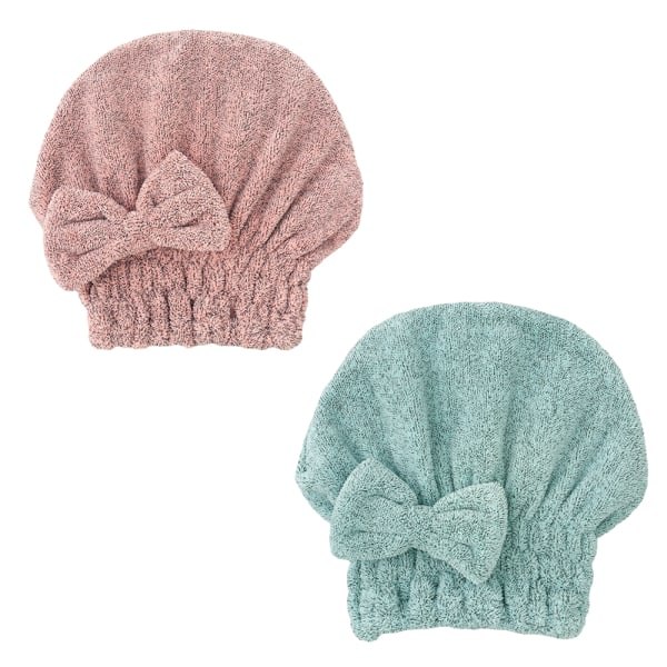 TG Cap, 2-pack hårhandduksomslag för kvinnor