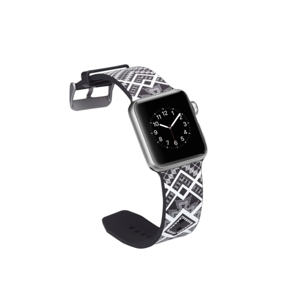 Silikon klokkerem for Apple Watch 4 44mm, 3/2/1 42mm - Quadrangl multif?rg