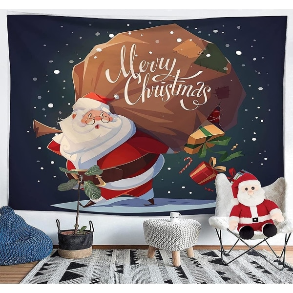 Jultapet Veggdekor. Julenissen Gobeleng Estetiske Gobelenger Trippy Veggdekor