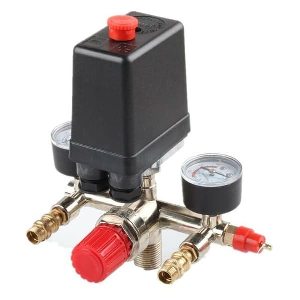 Trykregulator med trykkontakt til kompressor Trykkontakt 2 displays..DEBUNS