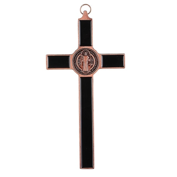 Katolskt Kors i Metallegering Krucifiks Jesus Kristus Religiøs Væghængning
