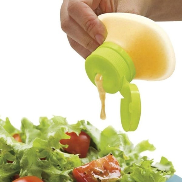 Silikonpressflaska för Kryddor, Ketchup, Senap