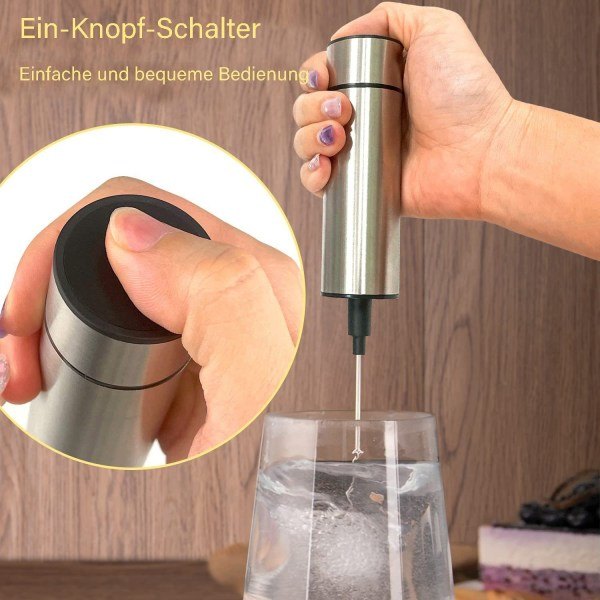 Elektrisk Mælkeskummer, Håndholdt med Stativ, Bærbar, Kaffe